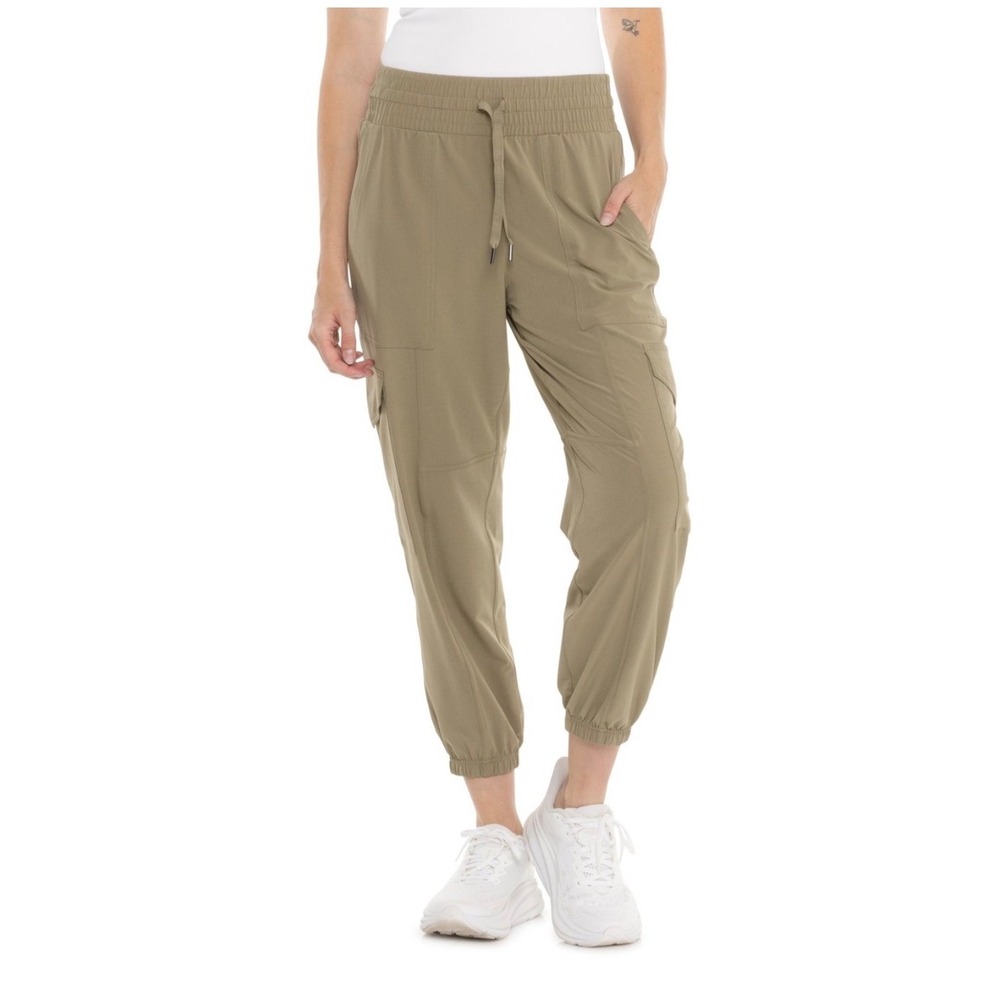 SPANX Out of Office Cargo Jogger Pants Olive Green Women's‎ Size Large Tall